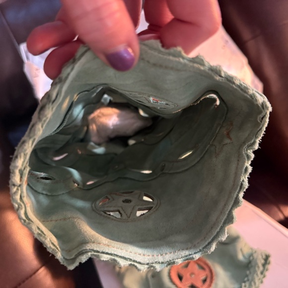 El Vaquero Mirea Silverstone Green Wedge Mocassin Boots!! NEW W/TAGS, dust bag - Picture 8 of 9